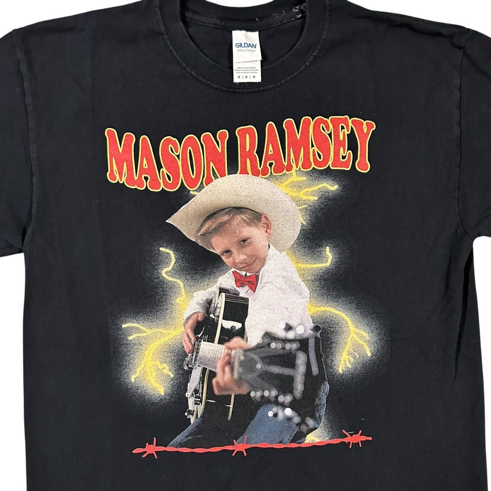 Mason Ramsey Graphic Tee Country Music Graphic T Shirt Medium Short Sleeve